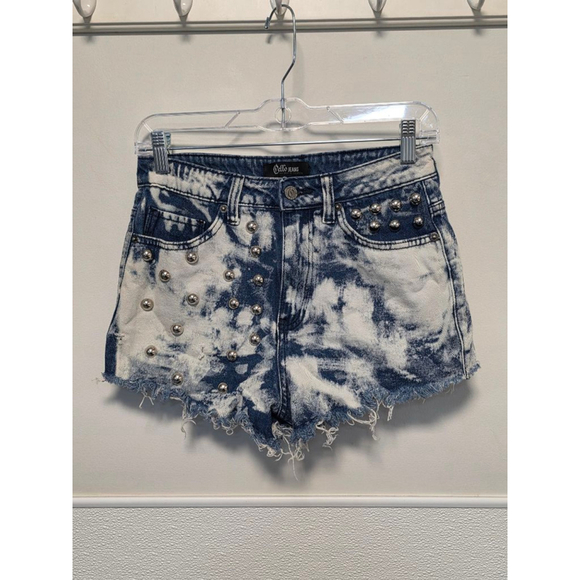 Women's Cello‎ Jeans Denim Shorts Size M Blue White - Picture 1 of 4